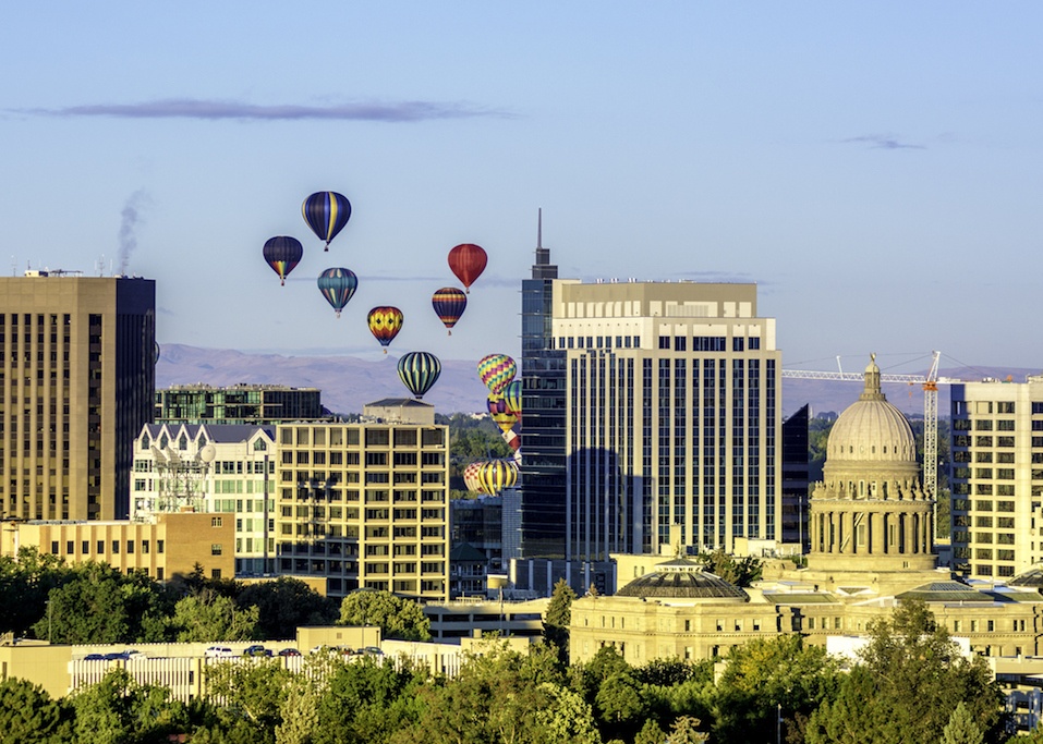 Ballons à air chaud au-dessus de Boise Idaho