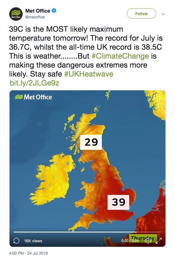 Prévisions météo au Royaume-Uni jeudi