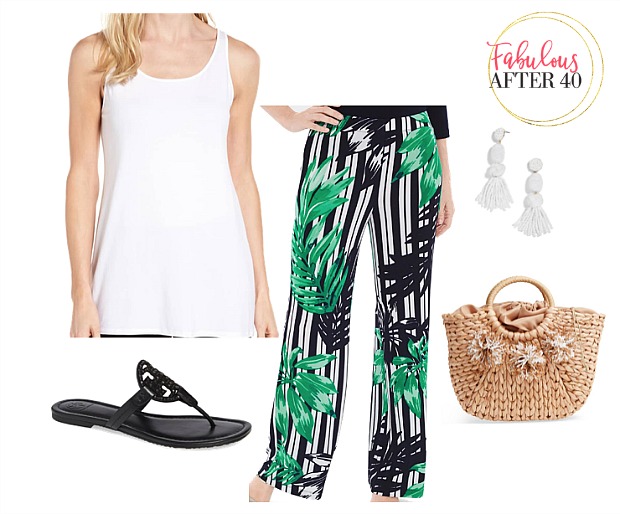 Croisière - Pantalon Palm Palazzo