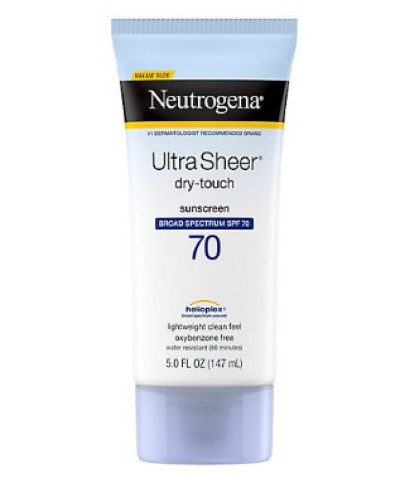 bouteille de crème solaire neutrogena SPF 70